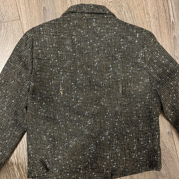 Silence + Noise Boucle Wool Blend Moto Jacket Anthropologie - Picture 2 of 4